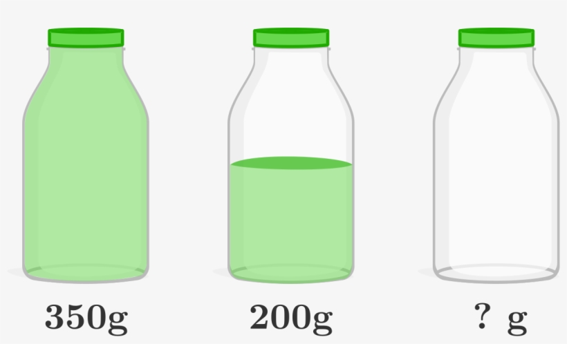 A Full Bottle Of Green Tea Weighs 350 Grams - Half Water Bottle Png, transparent png