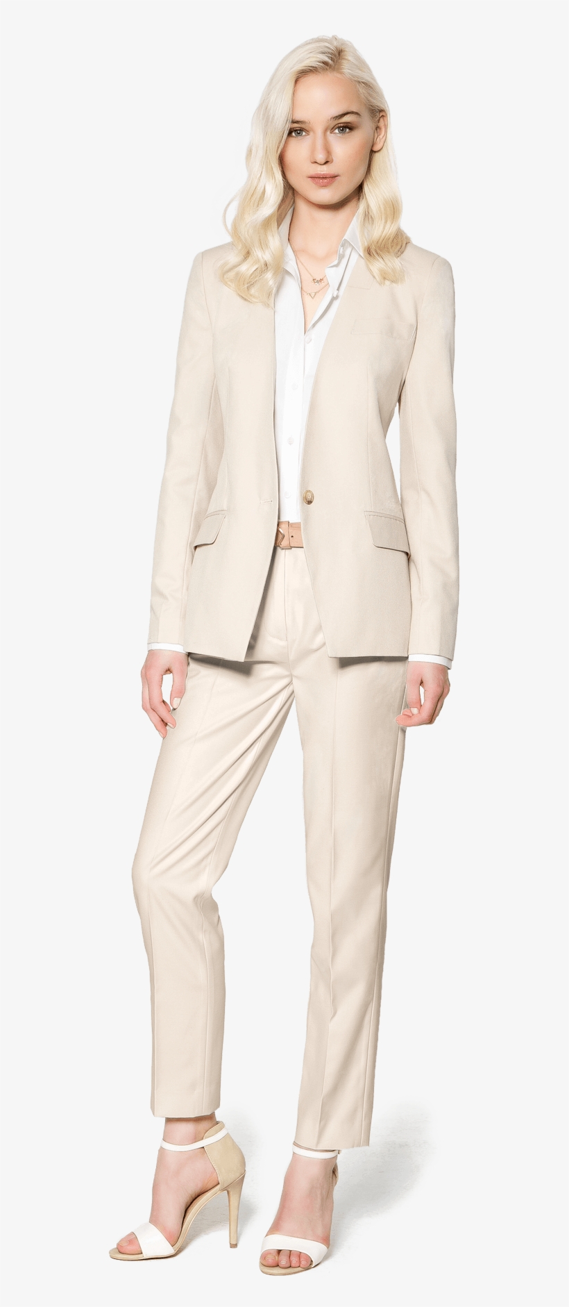 Beige Pantsuit For Women - Traje A La Medida Mujer, transparent png