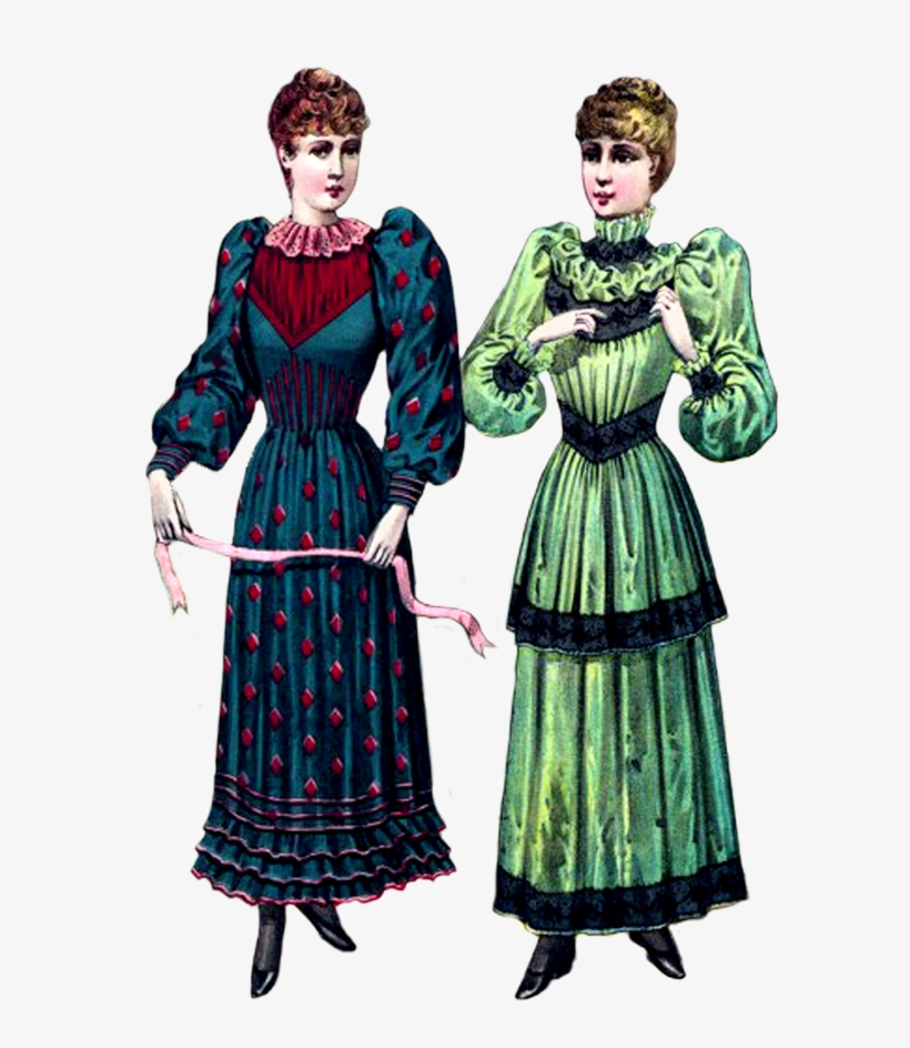 Fashion Clipart Lady Clothing - Transparent Victorian Woman Clipart Png, transparent png