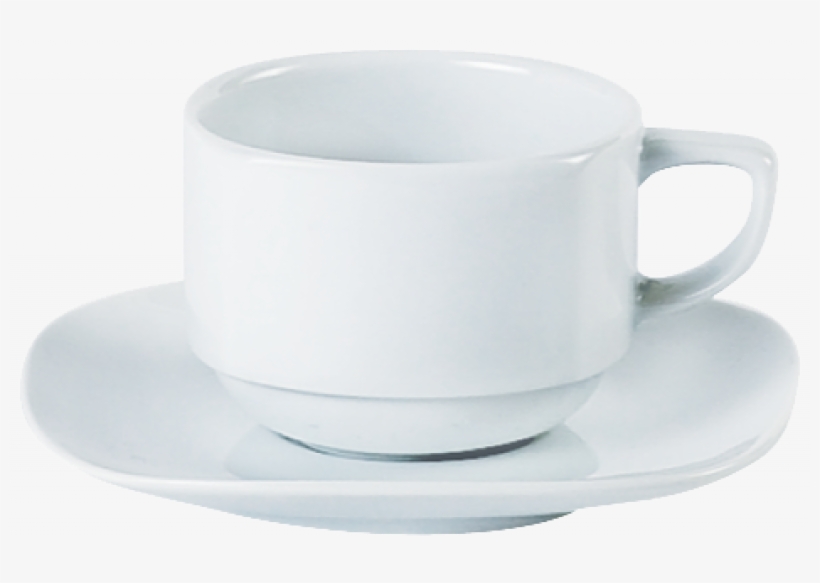 Mimoza Square Stacking Tea Cup 7oz - Saucer, transparent png