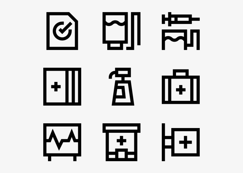 Medical - Bedroom And Bathroom Icons, transparent png