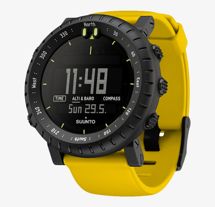 View Larger - Suunto Core Yellow Crush Watch, transparent png