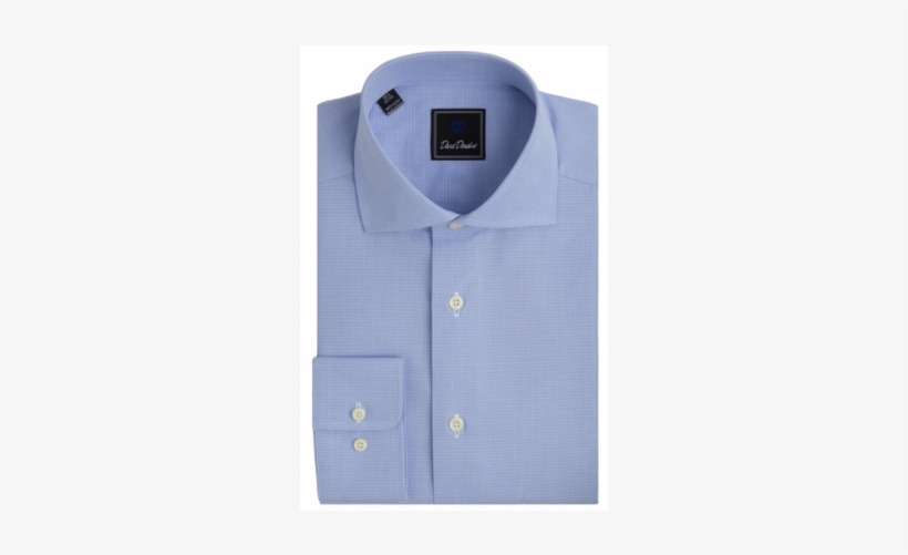 Compact Solid Check Regular Fit Dress Shirt By David - Shirt, transparent png