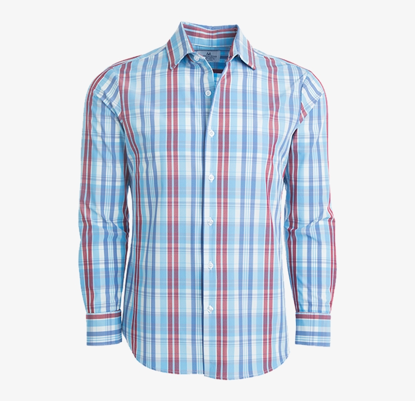 Mizzen Main Madison Blue/red Madras Button Down Shirt - Mizzen+main, transparent png