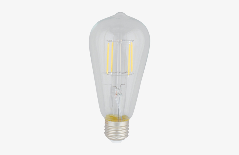 St-64 2700k 6w - Filament Led Clear 6w Bulb, transparent png