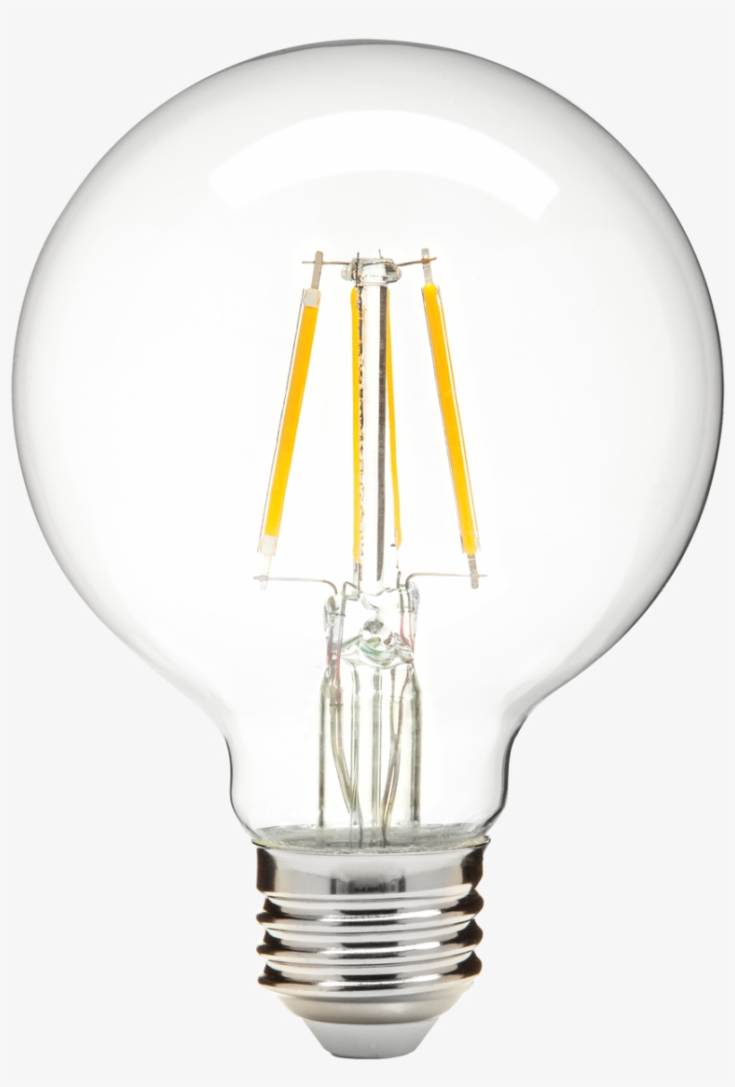 G25 Led Vintage Filament Bulb 5w , Dimmable, Medium - Led Lamp, transparent png