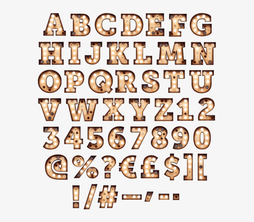 Light Vintage Font - Light Bulb Letters Png, transparent png