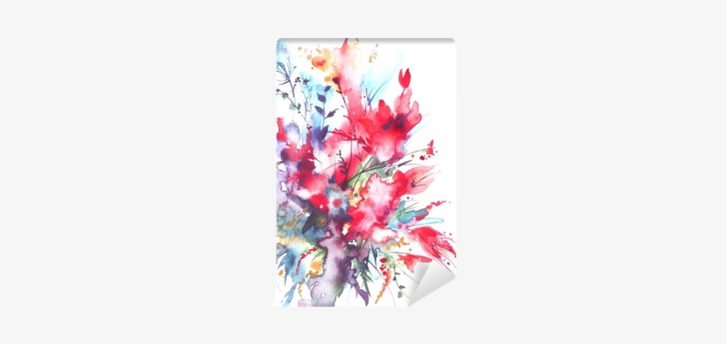 Watercolor Bouquet Of Flowers, Beautiful Abstract Splash - Watercolor Splash Floral Background, transparent png