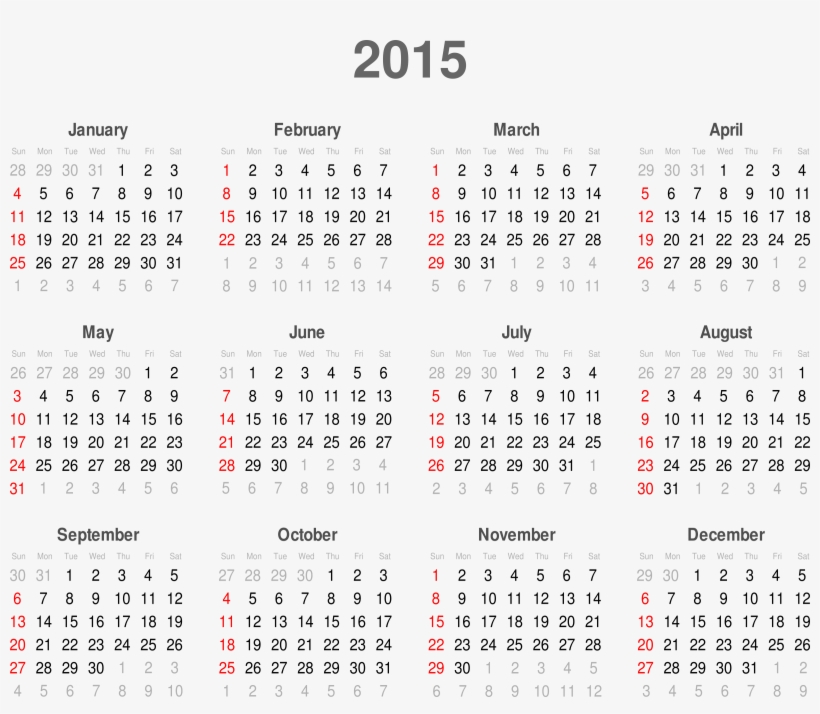 Big Image - 2019 Calendar Full Year, transparent png