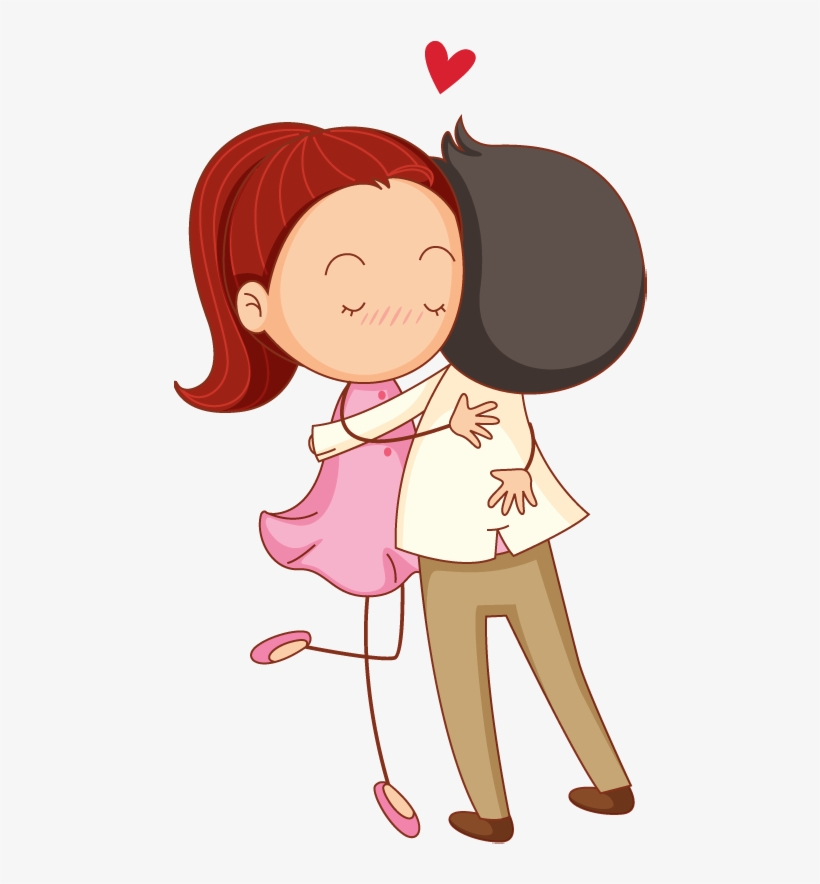 Clip Art Portfolio Categories 1designshop - Man And Woman Hugging Cartoon, transparent png