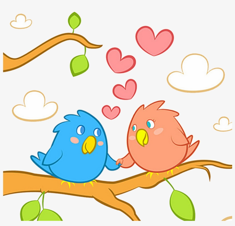 Jpg Black And White Download Falling In Love Couple - Love Birds Cartoon Images Couple, transparent png