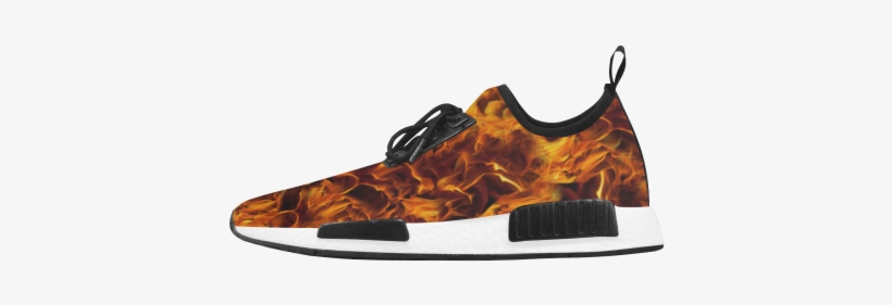 Flaming Fire Pattern Men's Draco Running Shoes - Pop Creation Womans High Top Shoes Twinkling Stars, transparent png