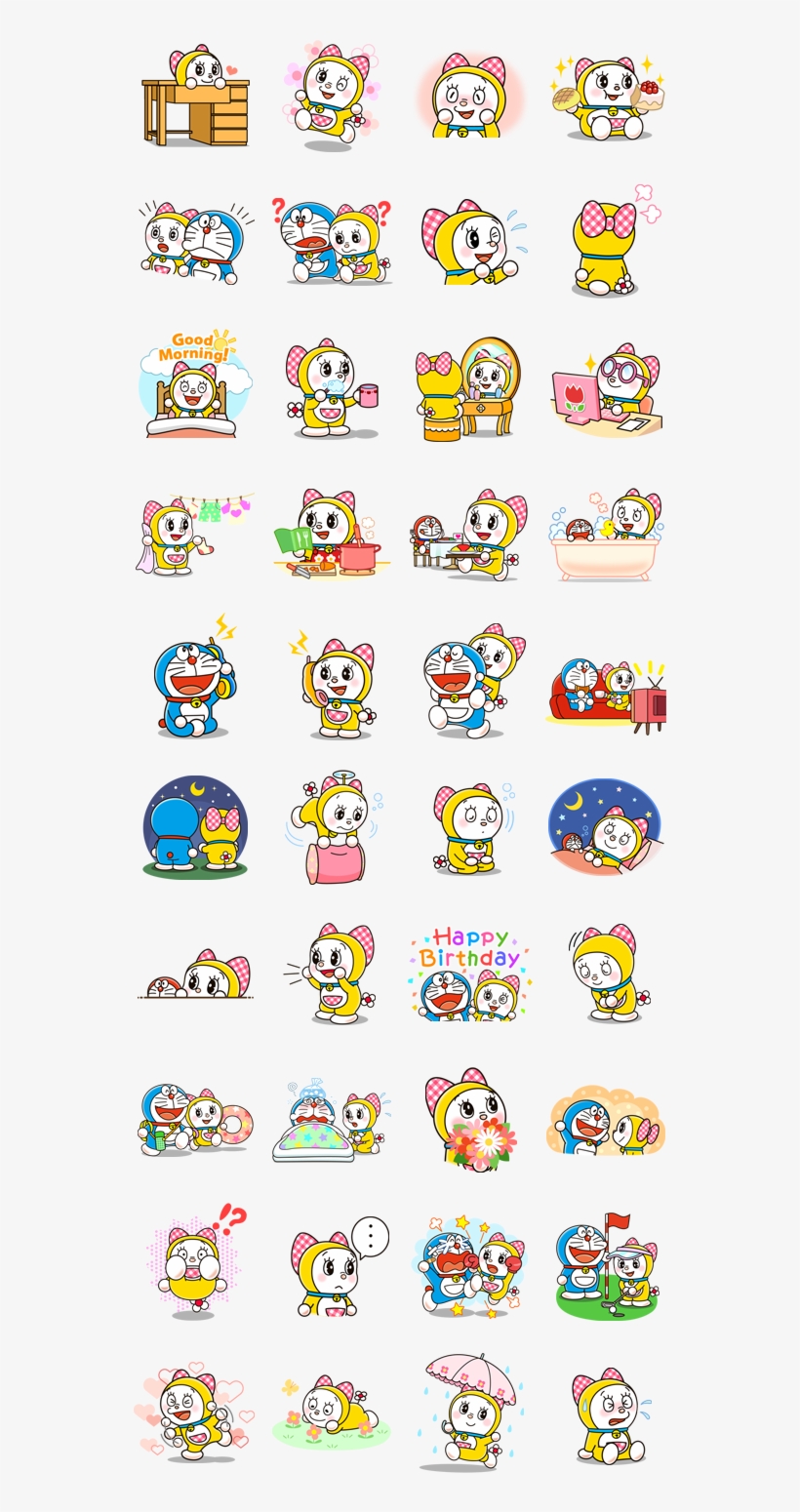 Doraemon & Dorami By Fujiko-pro - Pompompurin Telegram Stickers, transparent png
