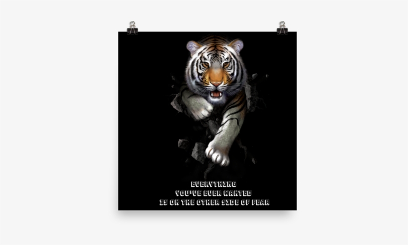 The Mountain Tiger Stalk Wall Art Illustration - Canvas, transparent png