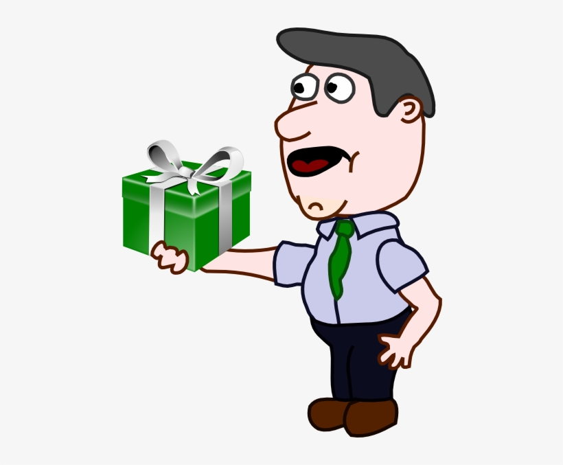 This Free Clipart Png Design Of Man Holding A Gift, transparent png