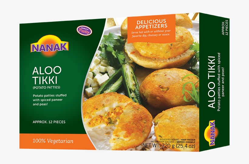 Nanak Aloo Tikki 720gm -12 Pcs Approx - Frozen Aloo Tikki India, transparent png