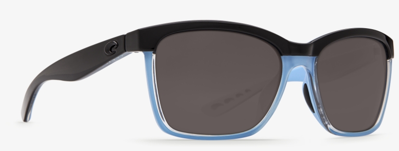 Costa Del Mar Anaa Sunglasses In Shiny Black/crystal/light - Costa Del Mar Anaa 97 Shiny Black/crystal/light Blue, transparent png