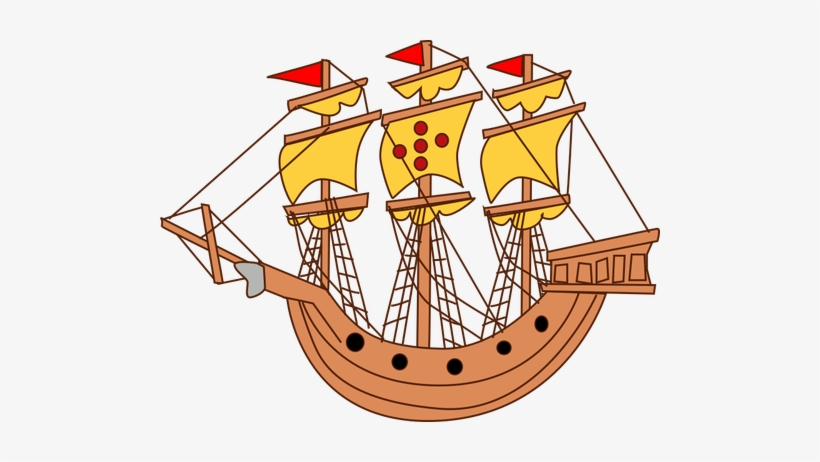 Sailing Ship Clipart Student - Heraldry Ship, transparent png