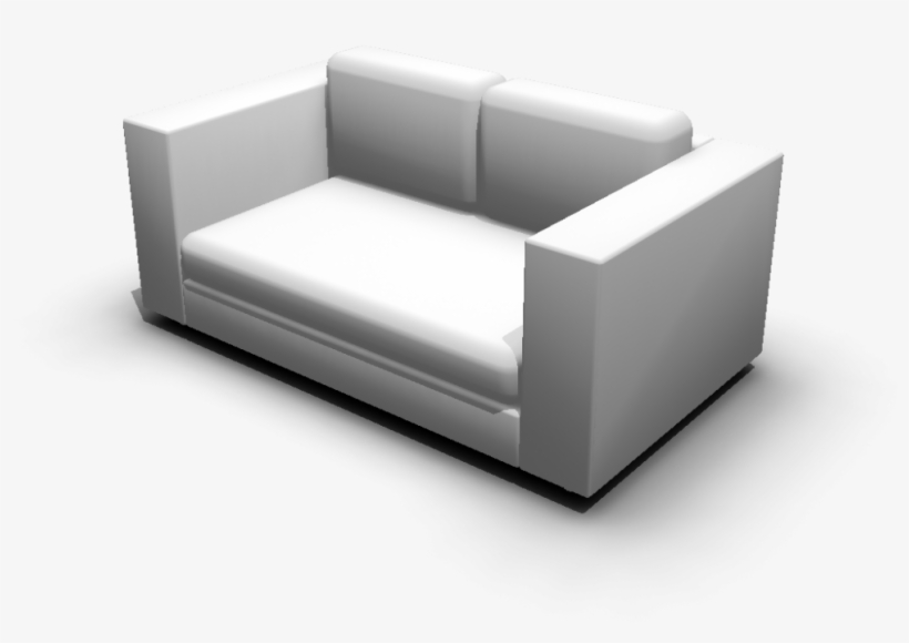2er Sofa - Couch, transparent png