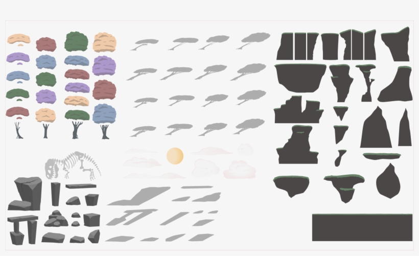 Mountains - 2d Minimalistic Platformer Art, transparent png