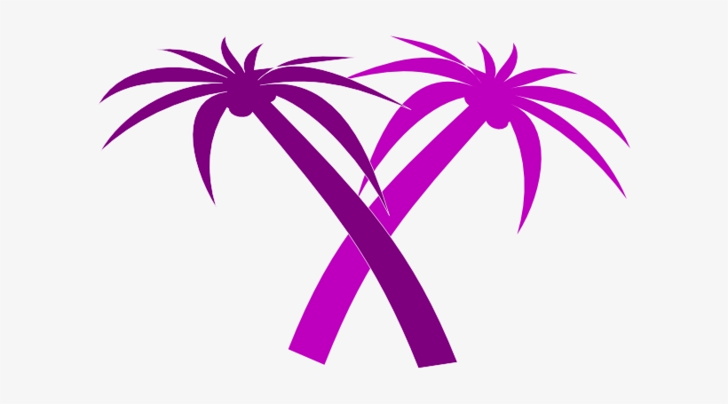 Palm Tree Clipart Double - Tree, transparent png