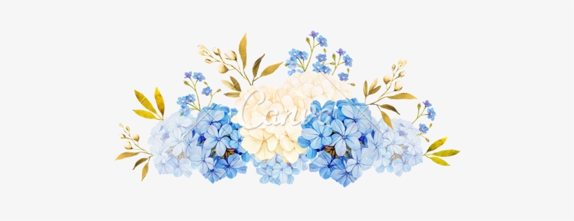 Blue And White Flowers Png, transparent png