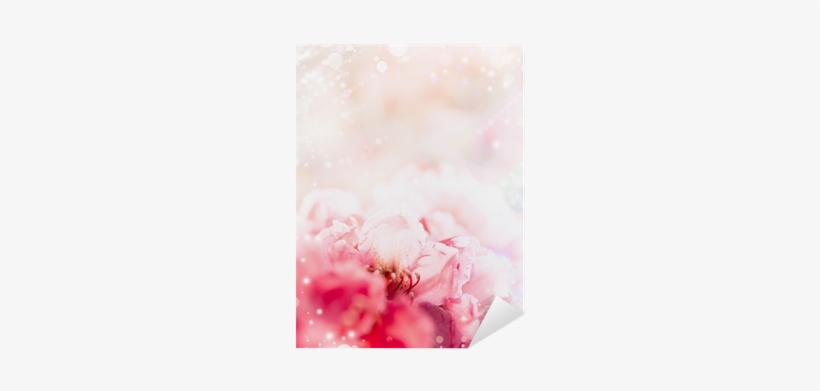 Floral Romantic Pastel Border Background With Red Flowers - Floral Design, transparent png