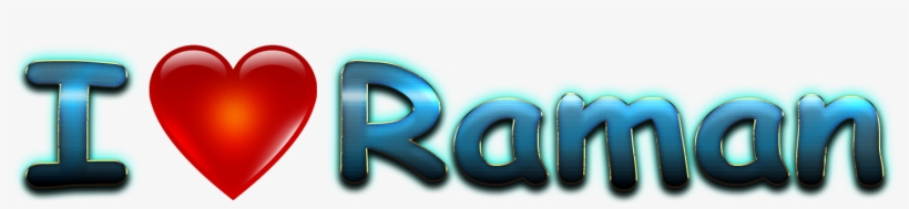 Raman Love Name Heart Design Png - Chauhan Name Logo, transparent png