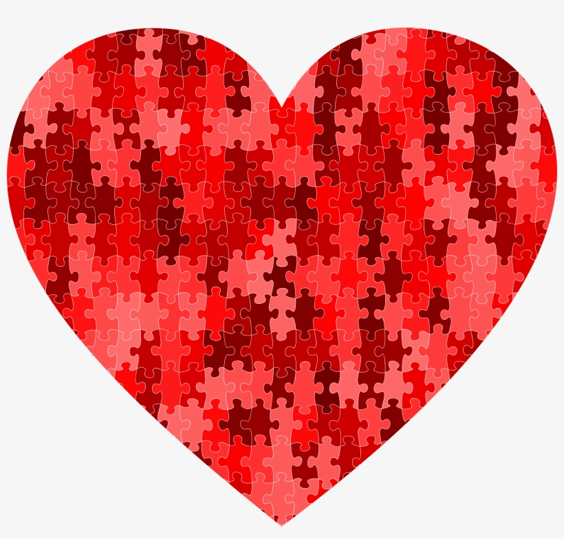 This Free Icons Png Design Of Red Puzzle Heart, transparent png