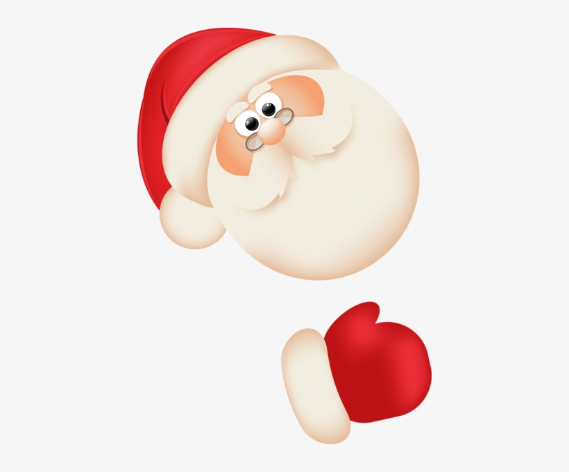 0, - Santa Claus Peeking Png, transparent png