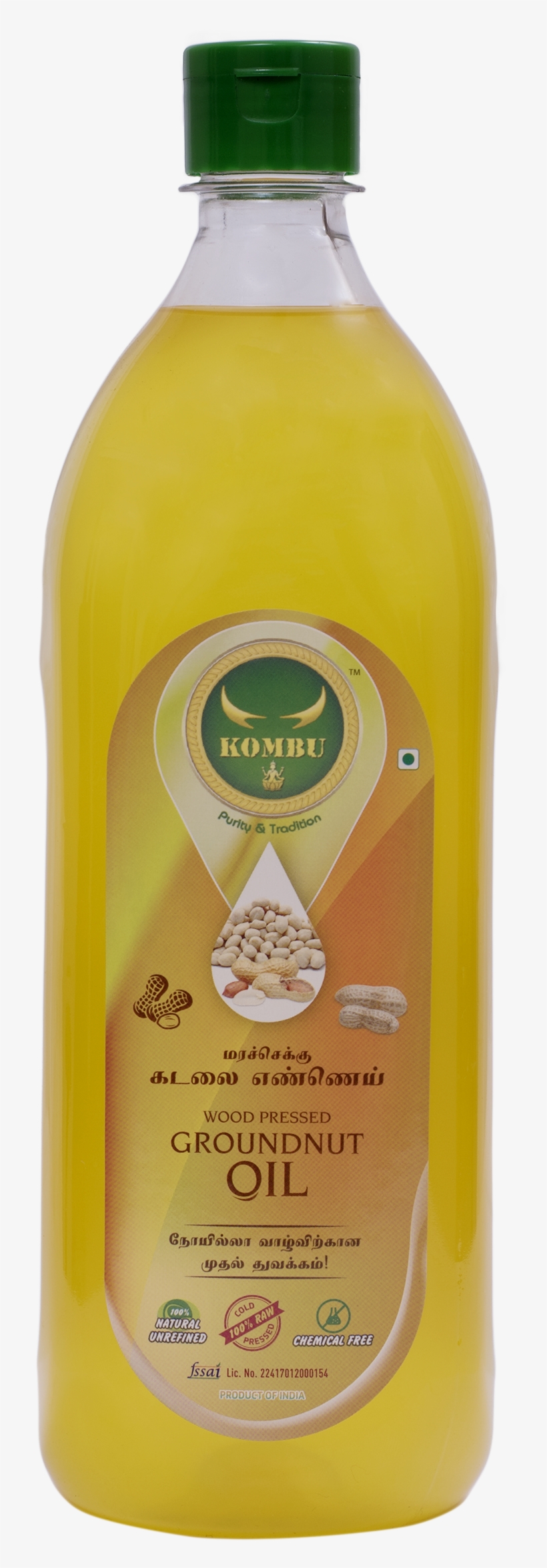 Kombu Wood Pressed Groundnut Oil 500ml - Anugerah, transparent png
