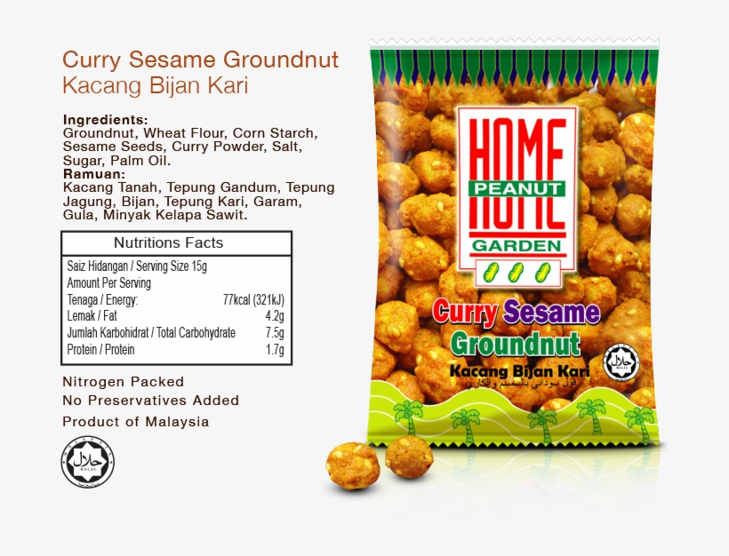 Curry Sesame Groundnut - Sijil Halal Jakim, transparent png