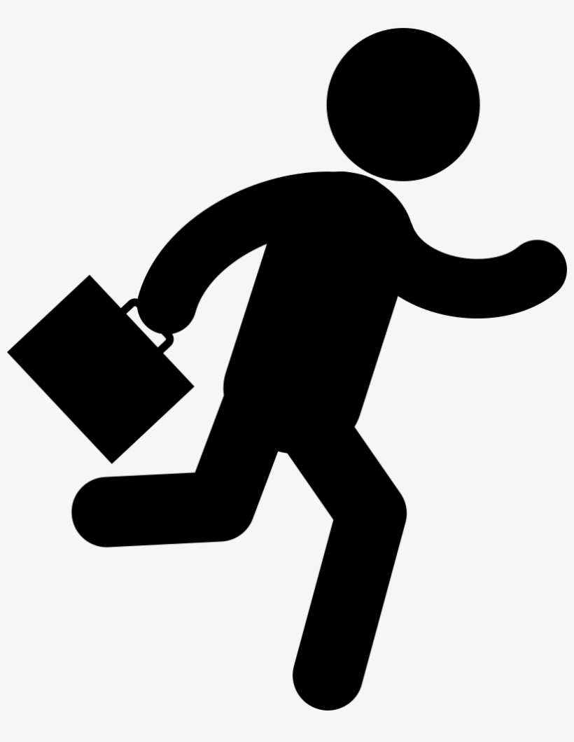 Hurry Businessman Comments - Icon Of Running Man, transparent png