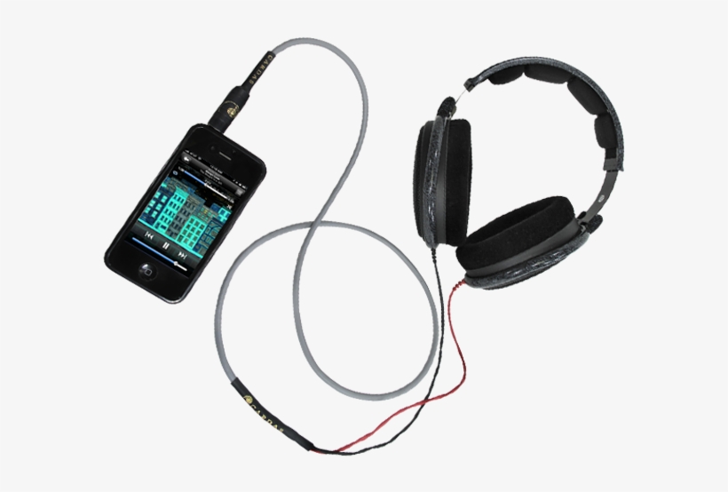 Phone With Earphones Png, transparent png