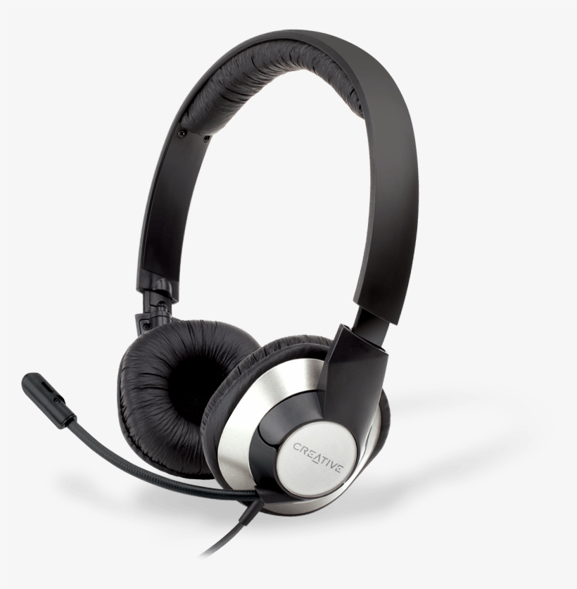 Creative Chatmax Hs-720 Headphones With Mic, transparent png