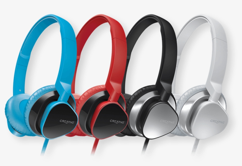 Premium On-ear Headset For Music And Calls - Creative Hitz Ma2300 (black), transparent png