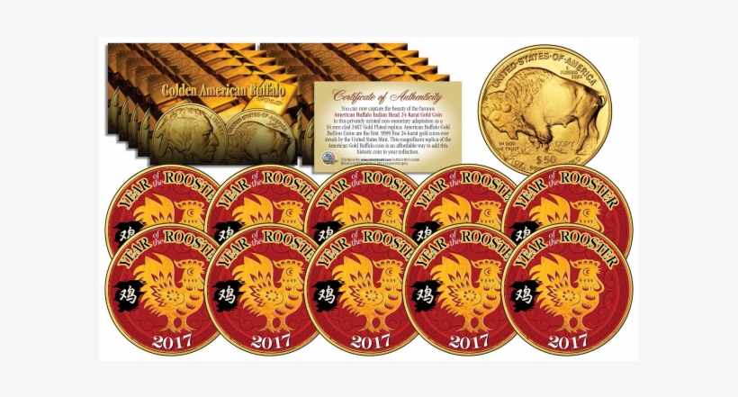 2017 Chinese New Year * Year Of The Rooster * 24 Karat - Donald Trump 45th President 24kt Gold American Buffalo, transparent png