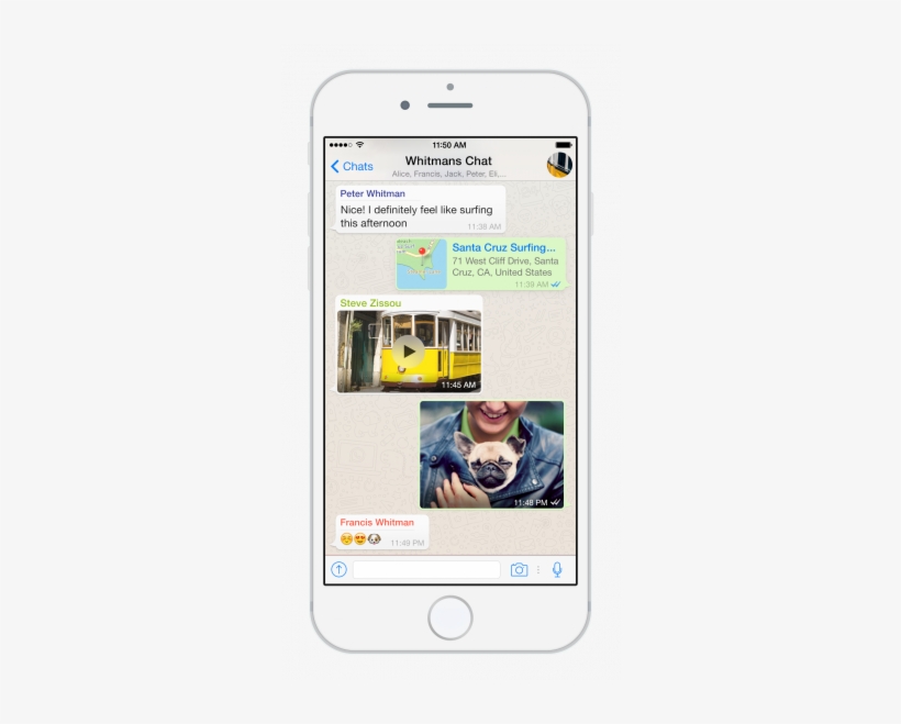 Messenger Apps For Business - Whatsapp On An Iphone, transparent png