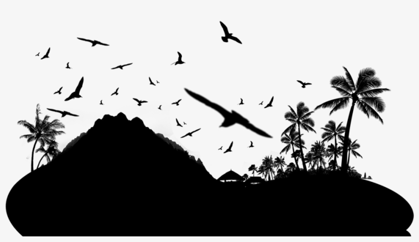 Silhouette Download Transprent Png Free - Silhouette Of An Island, transparent png