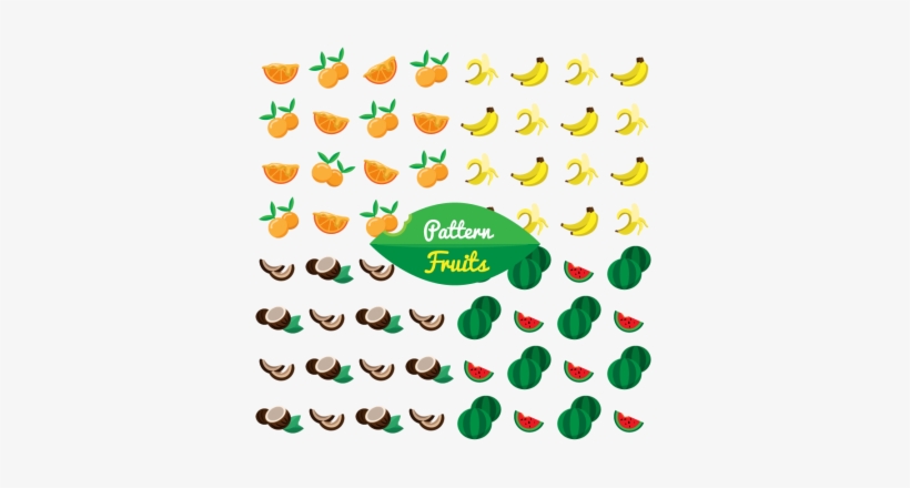 Pattern With Tropical Fruits, Pattern With Tropical - Portable Network Graphics, transparent png