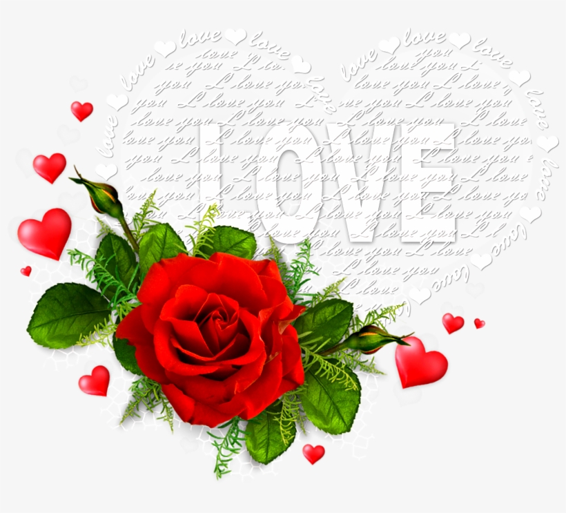 Love Text In Heart - Kiss Flower Love, transparent png