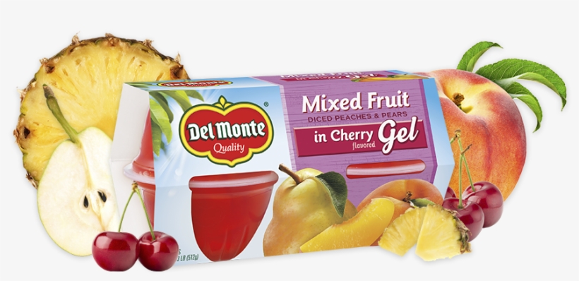Mixed Fruit In Cherry Flavored Gel, Fruit Cup® Snacks - Del Monte Diced Mango & Pineapple Tidbits, transparent png