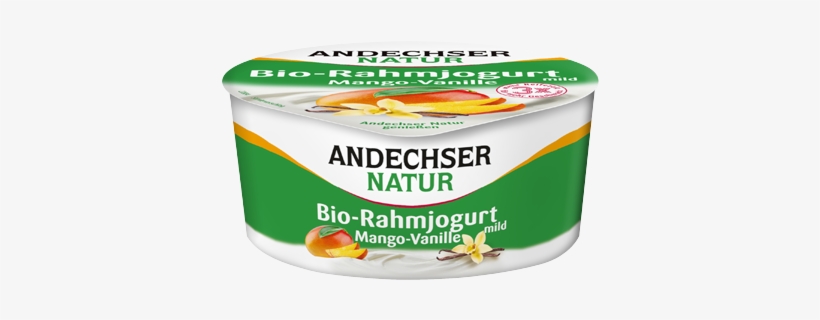 Andechser Natur Mild Organic Cream Yogurt Mango-vanilla, transparent png