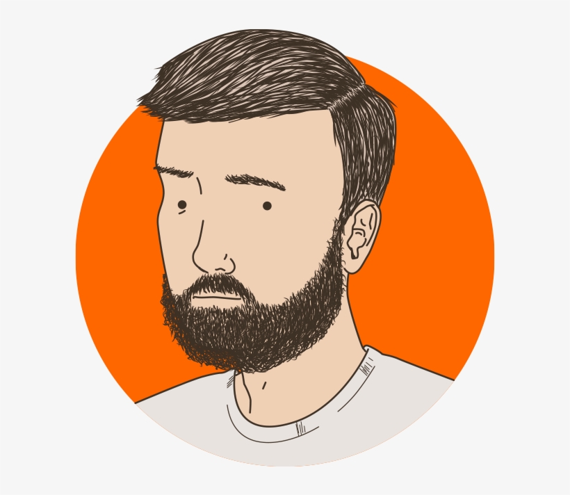 Cartoon Head With Beard, transparent png