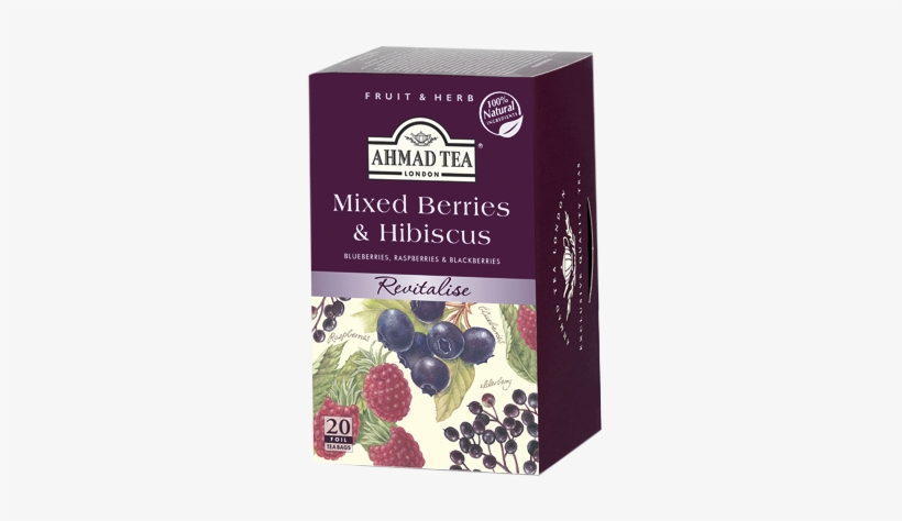 Mixed Berries & Hibiscus 20ct - Ahmad Tea, Mixed Berries - 20 Tea Bags, transparent png
