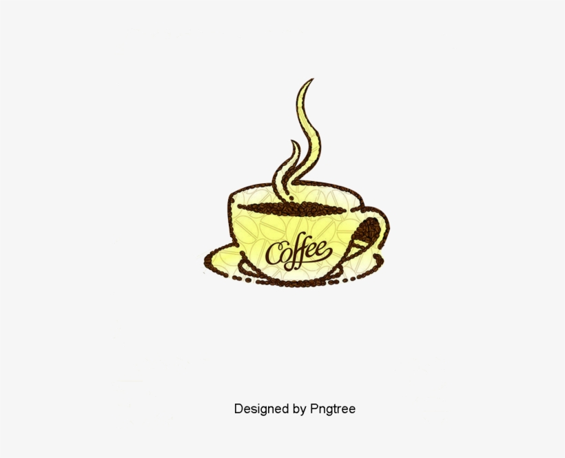 Beautiful, Lovely, Cartoon, Hand-painted, Coffee, Hot - Granos De Cafe Dibujo, transparent png