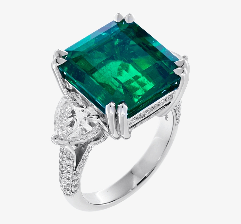 Green Emerald Ring - Emerald Ring Png, transparent png