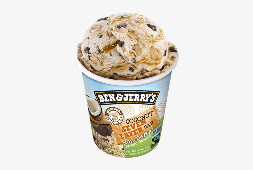 Coconut Seven Layer Bar Pint - Ben And Jerry's Non Dairy Cinnamon Bun, transparent png