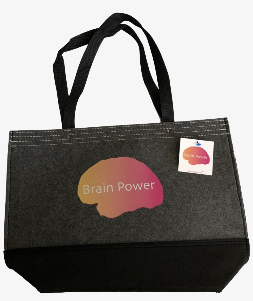 Brain Power Felt Tote Bag - Tote Bag, transparent png