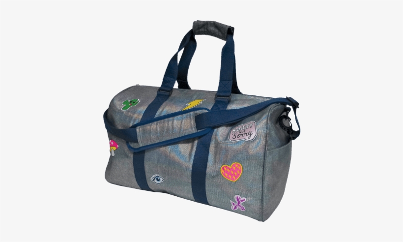 Metallic Denim Duffle Bag - Handbag, transparent png